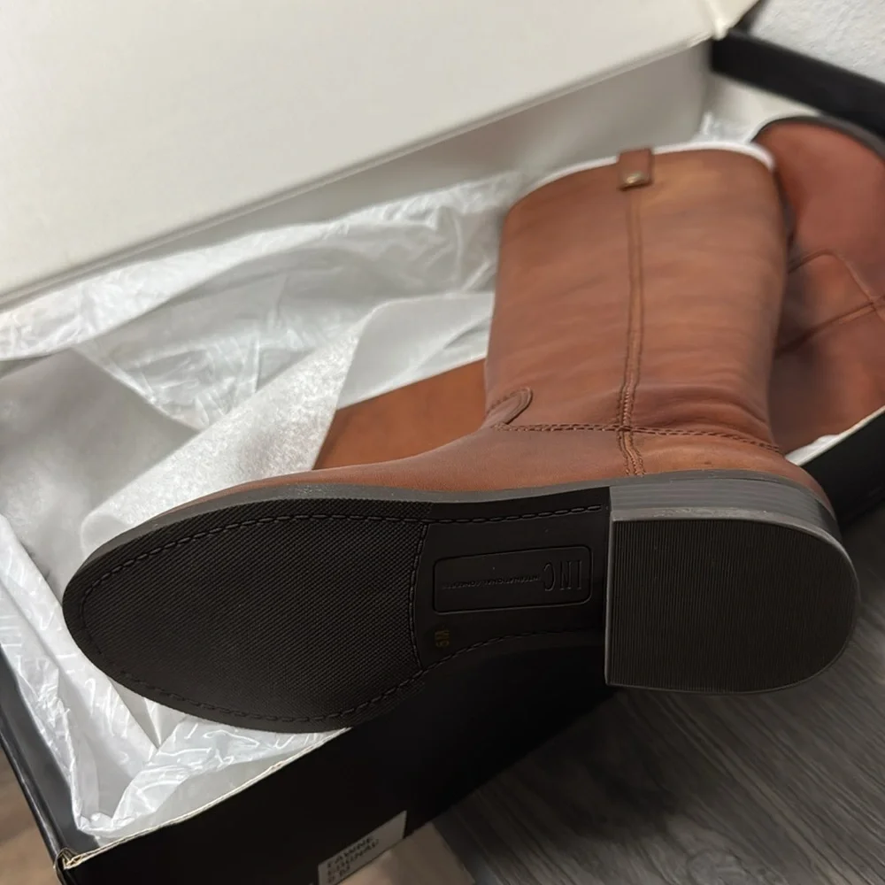 I.N.C. International Concepts Fawne Leather Knee High Boots